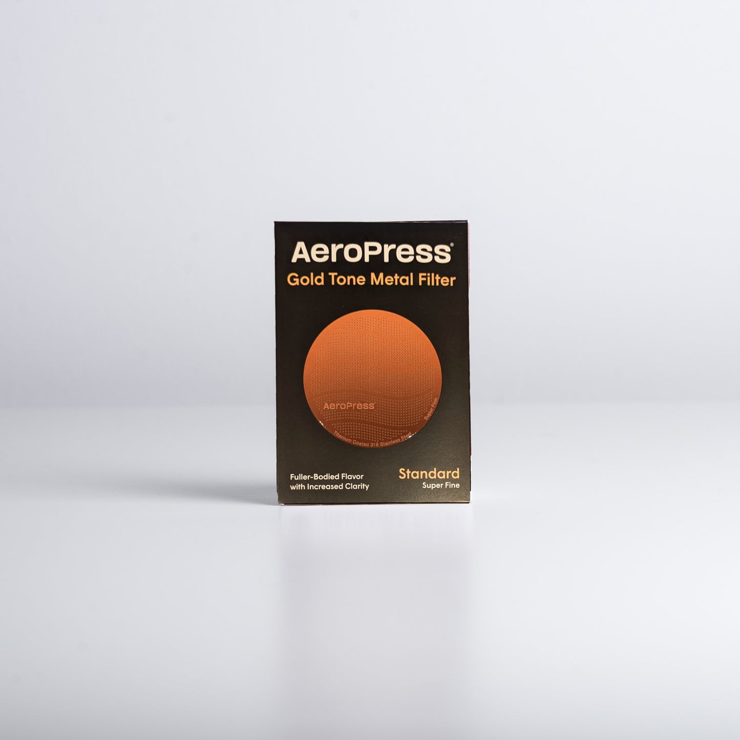 Aeropress gold tone metal filter