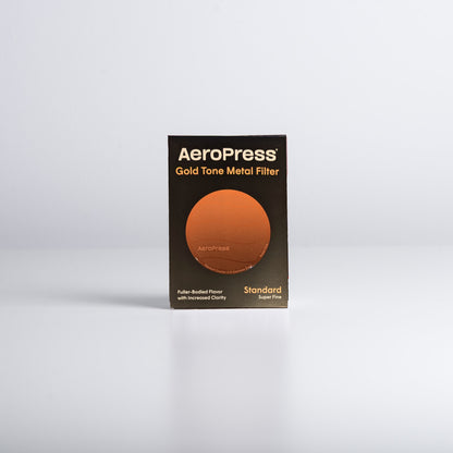 Aeropress gold tone metal filter